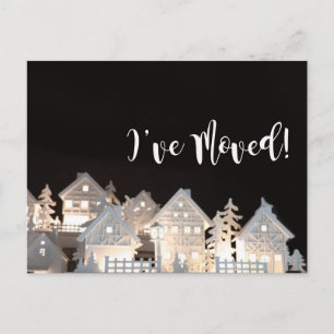 I've Moved  Illuminated Christmas Houses Postcard