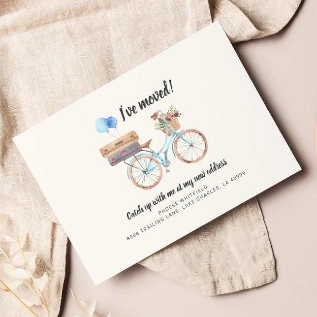 I've Moved  Modern Change of Address Moving Postcard (Boho Moving Announcement Change of Address Card)