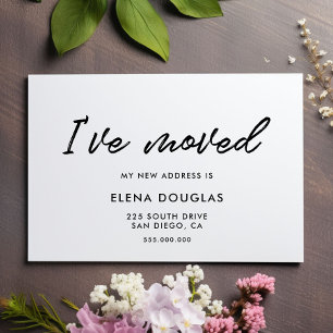 I've moved Modern Moving announcement Postcard