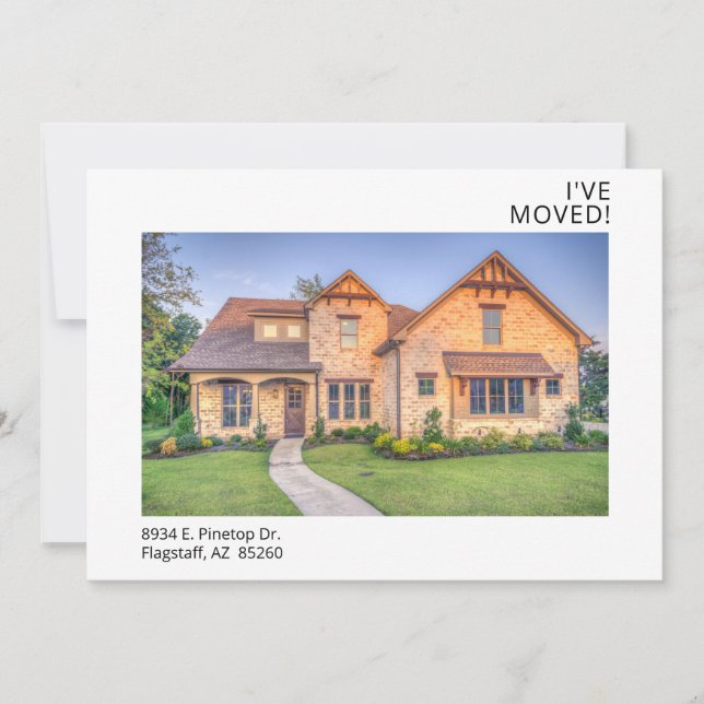 I've Moved Modern Photo Announcement (Front)