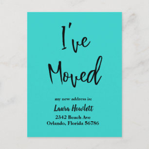 I've Moved Moving Announcement Modern Script