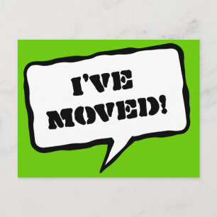 I've moved moving postcards for new address