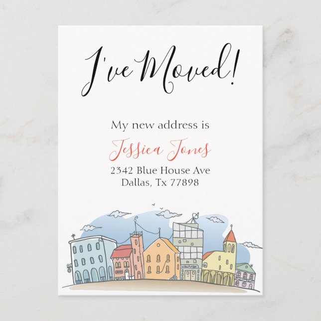 I've Moved New Address Announcement House Home Postcard (Front)