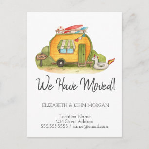 I've Moved, New Address, New Home,Camp House Announcement Postcard