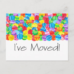 I've Moved/New Address , watercolor baubles Postcard