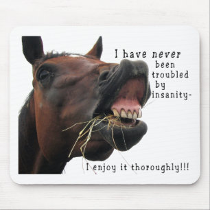 I've never been troubled by Insanity Horse Mouse Pad