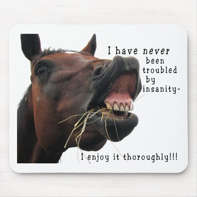 I've never been troubled by Insanity Horse Mouse Pad (Front)