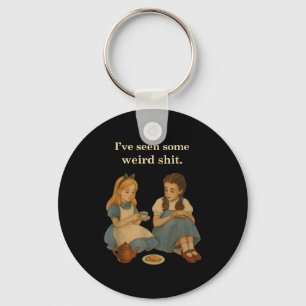 I've Seen Some Weird Vintage Retro Two Girls Funny Key Ring