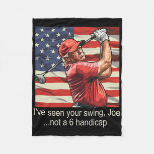 I've Seen Your Swing Not A 6 Handicap - Golf 4th O Fleece Blanket