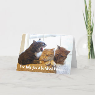 I've told you a hundred times... card