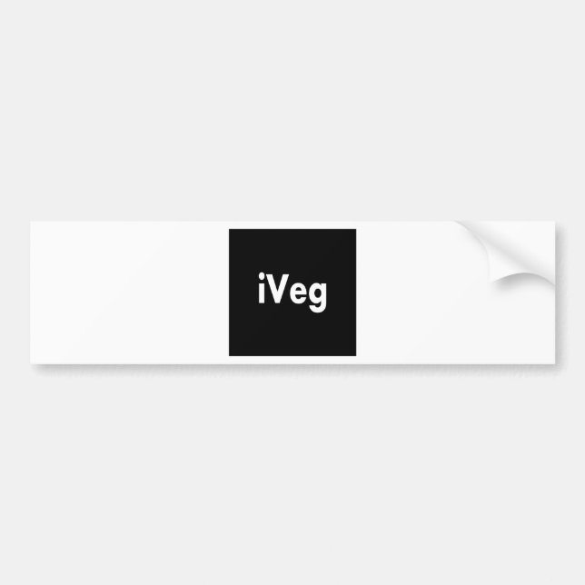 iVeg Bumper Sticker (Front)