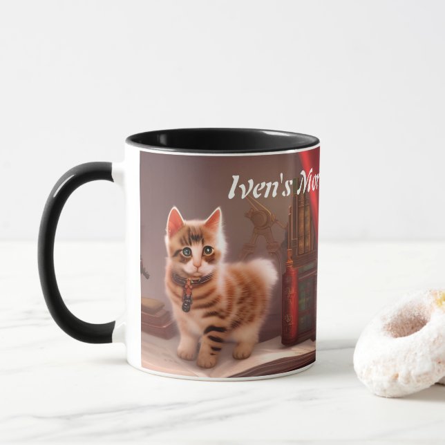 Iven's Morning Caffeine Personalised Customisable Mug (With Donut)