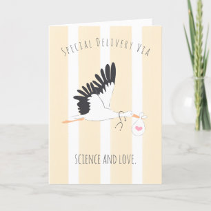 IVF Baby Stork’s Special Delivery Greeting Card 