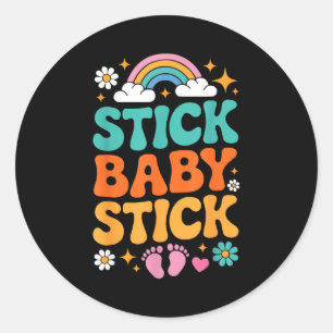 Ivf in vitro fertilisation transfer day fertility classic round sticker