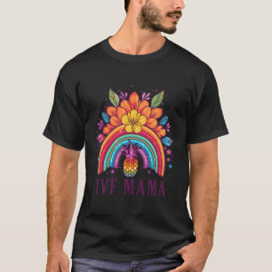 Ivf Mama Eapple Rainbow Ivf Mum Fertility Surrogat T-Shirt