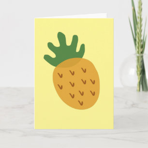IVF Pineapple Modern Cute Yellow Infertility Card