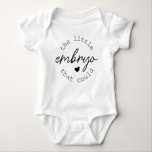 IVF The Little Embryo that Could Baby Bodysuit<br><div class="desc">Surprise your family and friends with a sweet announcement of your new baby. This comfortable pregnancy announcement bodysuit is perfect for announcing your pregnancy,  or serving as maternity wear to share the good news.</div>