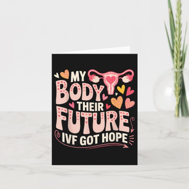 Ivf Transfer Day Surrogacy Pregnancy Surrogate Mat Card (Front)