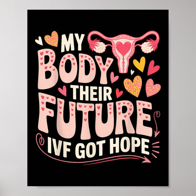 Ivf Transfer Day Surrogacy Pregnancy Surrogate Mat Poster (Front)
