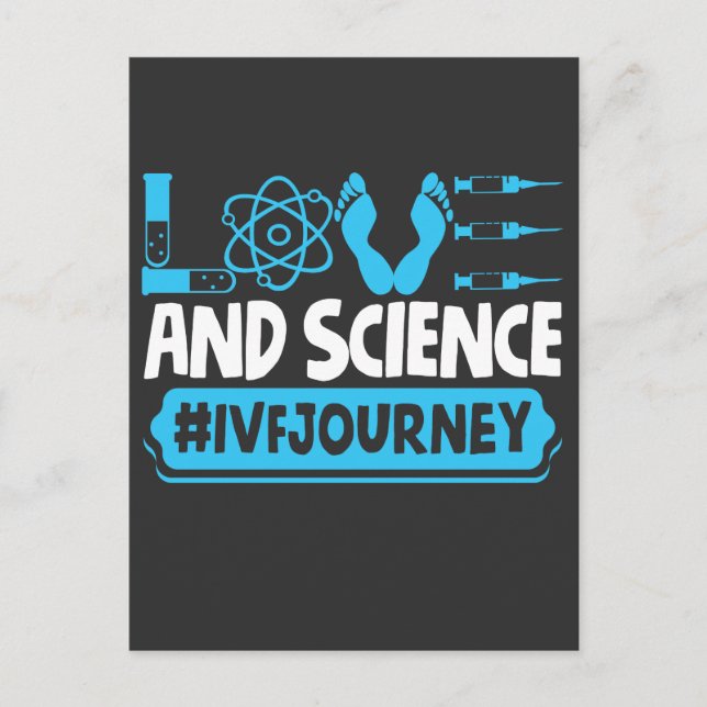 IVF Warrior Science Transfer Day Infertility Postcard (Front)
