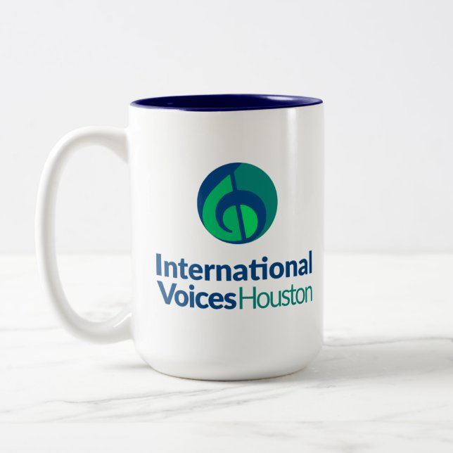 IVH Logo Mug - Two Tone - Navy (Left)