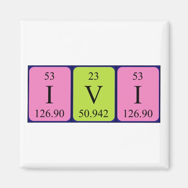 Ivi periodic table name magnet (Front)