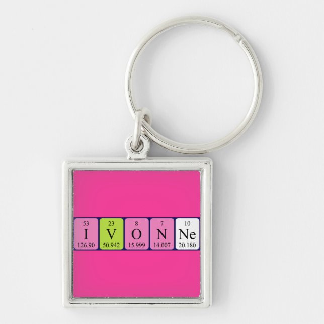 Ivonne periodic table name keyring (Front)