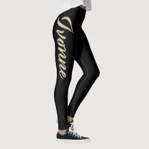 Ivonne white Handwriting trousers Leggings