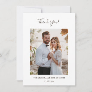 Ivory 3D Magnolia Flower Thank You Card