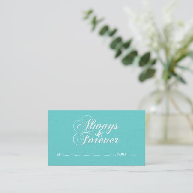Ivory Always & Forever Wedding Place Cards (Standing Front)
