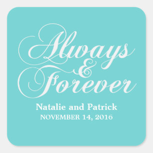 Ivory Always & Forever Wedding Stickers