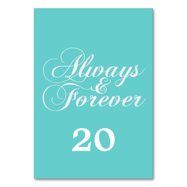 Ivory Always & Forever Wedding Table Card (Front)