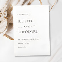 Ivory and Black Elegant Minimalist Wedding