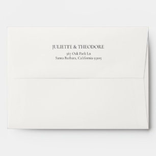 Ivory and Black Wedding Invitation Envelope