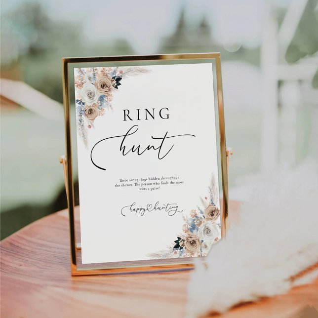 Ivory And Blue Boho Ring Hunt Sign (Creator Uploaded)