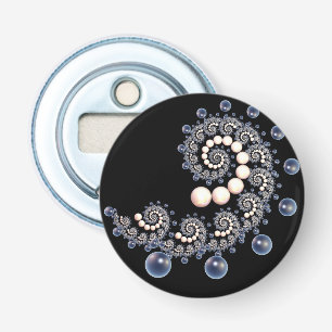 Ivory and Blue Pearl Spiral Bottle Opener