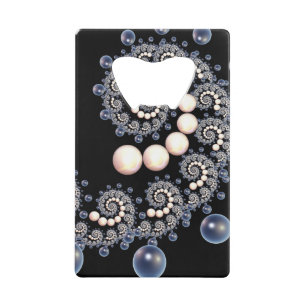 Ivory and Blue Pearl Spiral Bottle Opener
