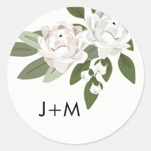 Ivory and Blush Wedding Sprigs Sticker