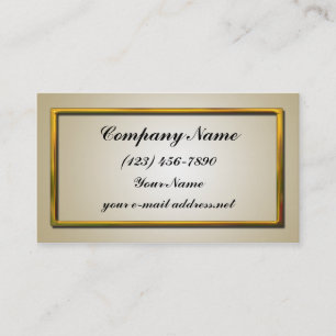 Ivory and Gold Frame Business Card