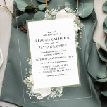 Ivory And Sage Elegant Floral Frame Wedding Acrylic Invitations<br><div class="desc">Presenting a beautifully framed acrylic wedding invitation adorned with elegant ivory and sage floral accents, perfect for a sophisticated wedding celebration. This design highlights a delicate floral frame around your wedding details, offering a refined, botanical touch. Ideal for spring and summer weddings, it blends timeless elegance with a modern acrylic...</div>