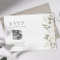 Ivory And Sage QR Code Floral Wedding RSVP Card