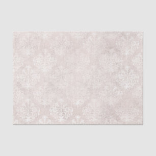 Ivory and White Vintage Damask Tissue Paper