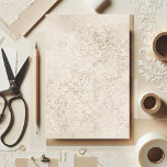 Ivory and White Vintage Damask Tissue Paper<br><div class="desc">Dazzling faux foil tissue paper in accents of ivory and white with a whiff of gold.</div>