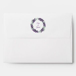 Ivory and Wreath Wedding Envelope