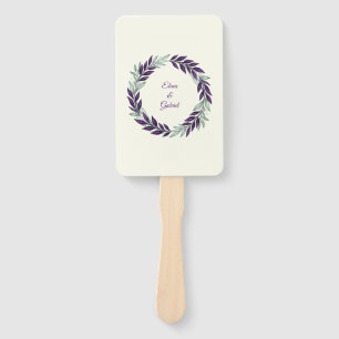 Ivory and Wreath / Wedding Ivory and Crown Hand Fan