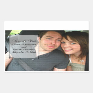 Ivory Art Deco Frame Save the Date Stickers