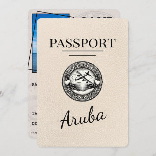 Ivory Aruba Passport Save The Date