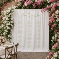 Ivory Black Alphabetical Wedding Seating Chart
