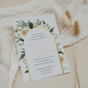 Ivory Bloom Watercolor Floral Arch Wedding