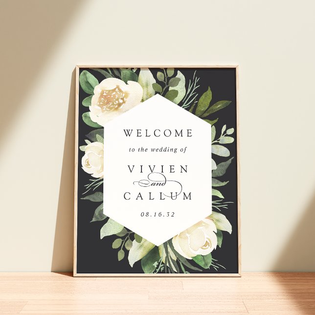 Ivory Bloom | Watercolor Floral Wedding Welcome Poster (Creator Uploaded)